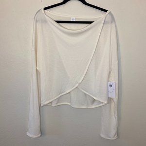 Off-white layered workout top